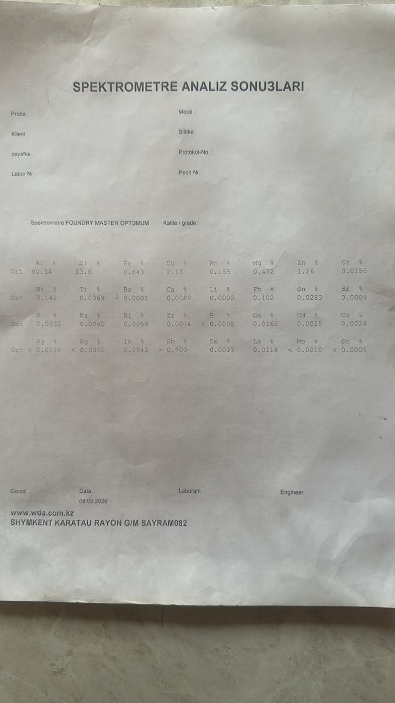 Spectrometer report